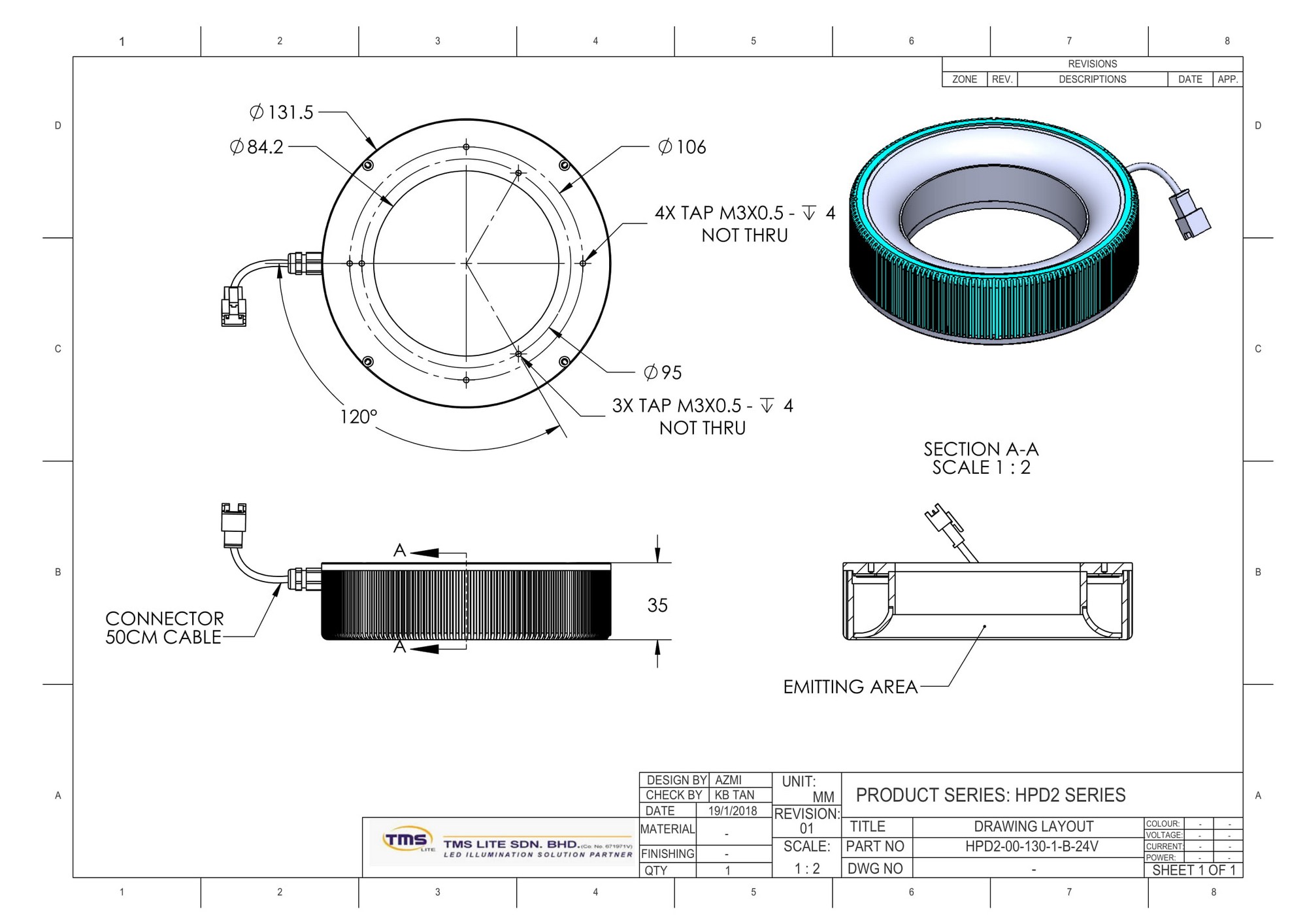 drawing HPD2-00-130-1-W-24V