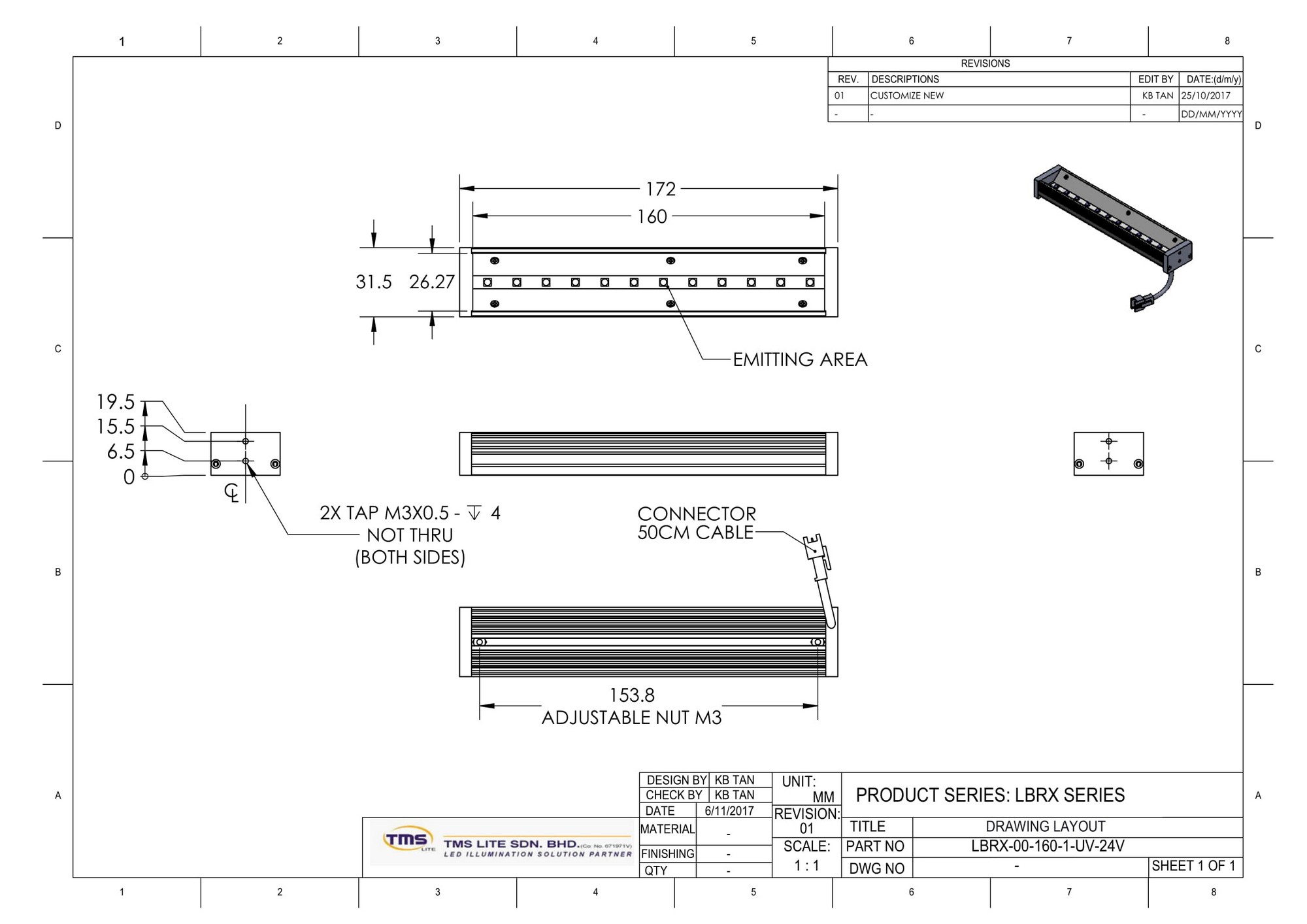 LBRX-00-160-1-UV365-24V