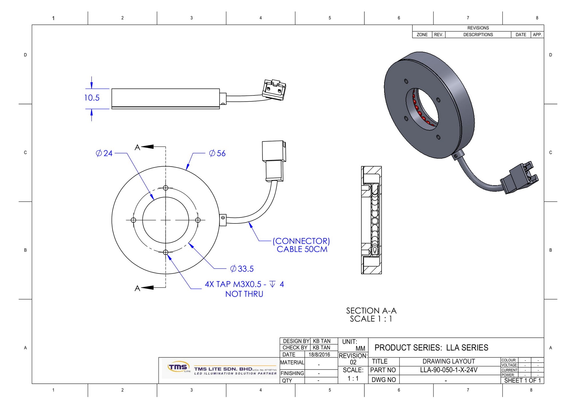 LLA-90-050-1-W-24V