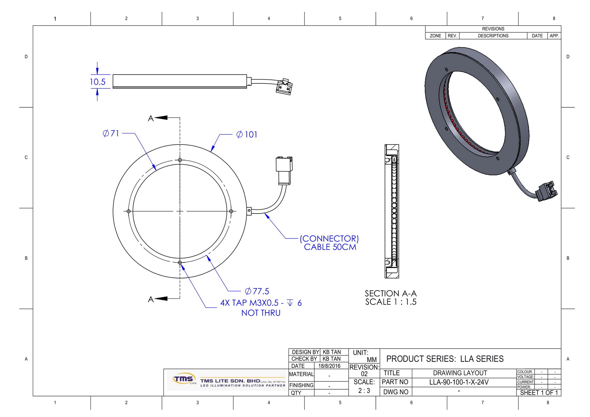 LLA-90-100-1-R-24V