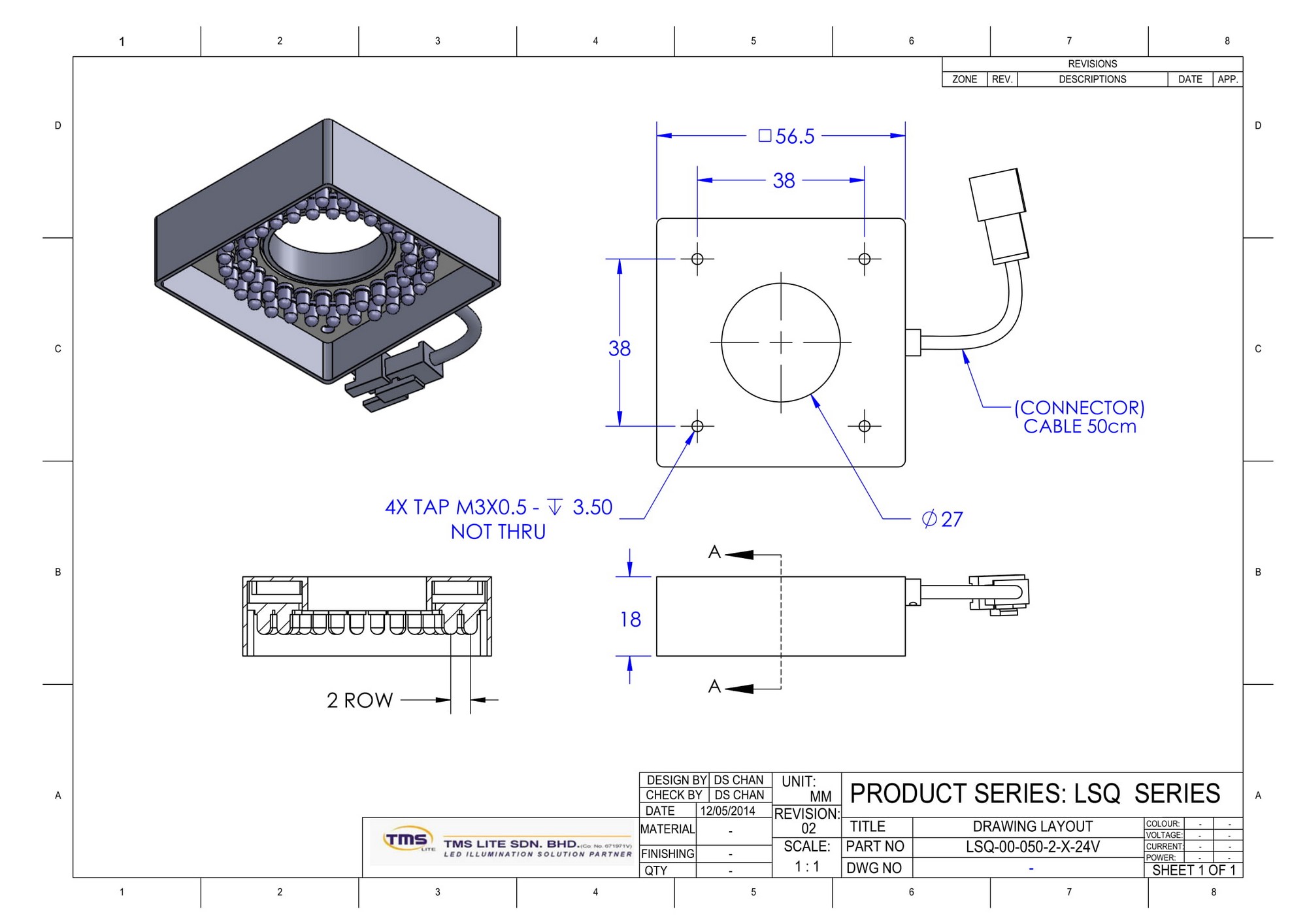 schema tekening LSQ-00-050-2-B