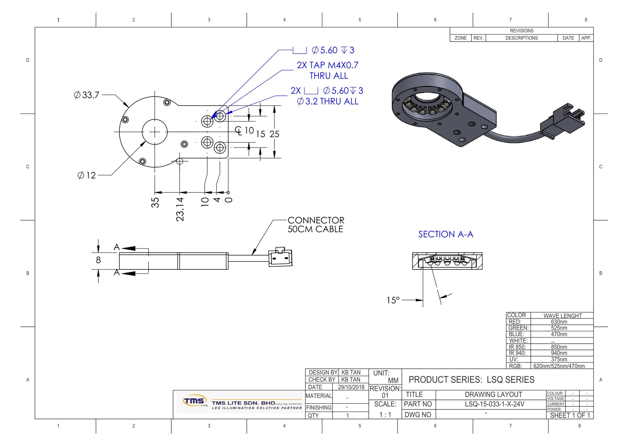 product beschrijving LSQ-15-033-1-R