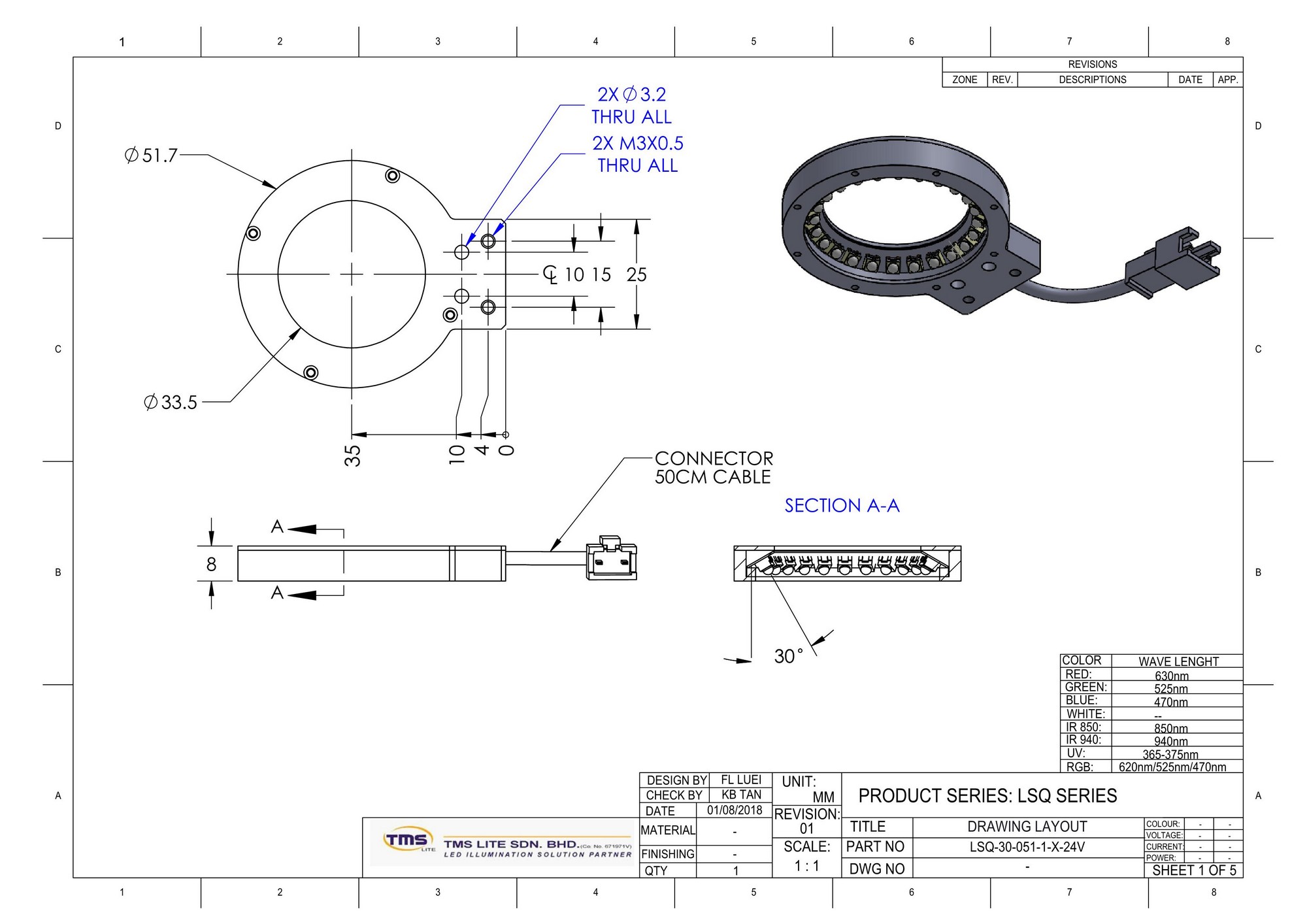 schema tekening va LSQ-30-051-1-G