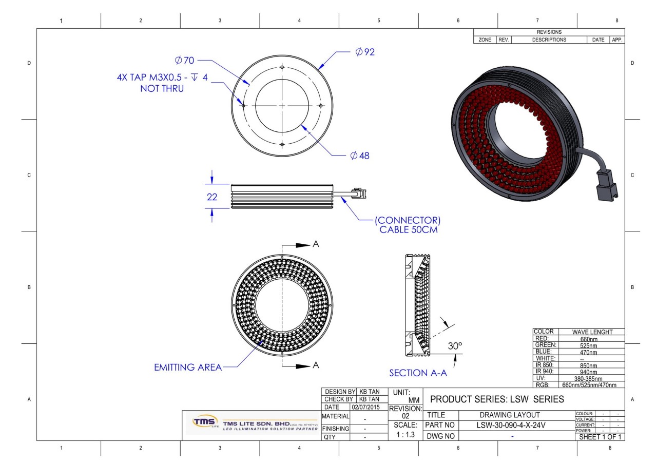 tekening schematische opbouw LSW-30-090-4-B 12 volt