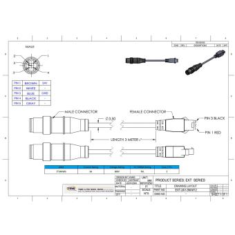 EXT-24V-3M-M12