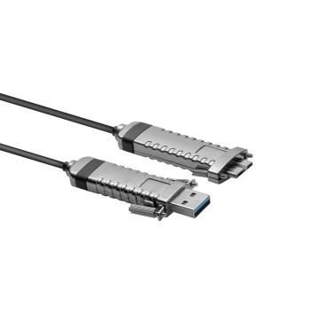 IDS USB 3, active cable, straight, screwable, 10 m