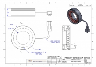 tekening schematische weergave LSW-15-050-2-B 24 V